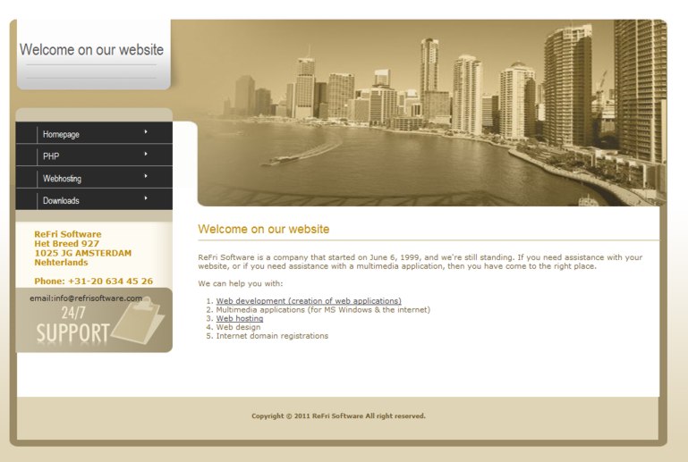 De site van ReFri Software